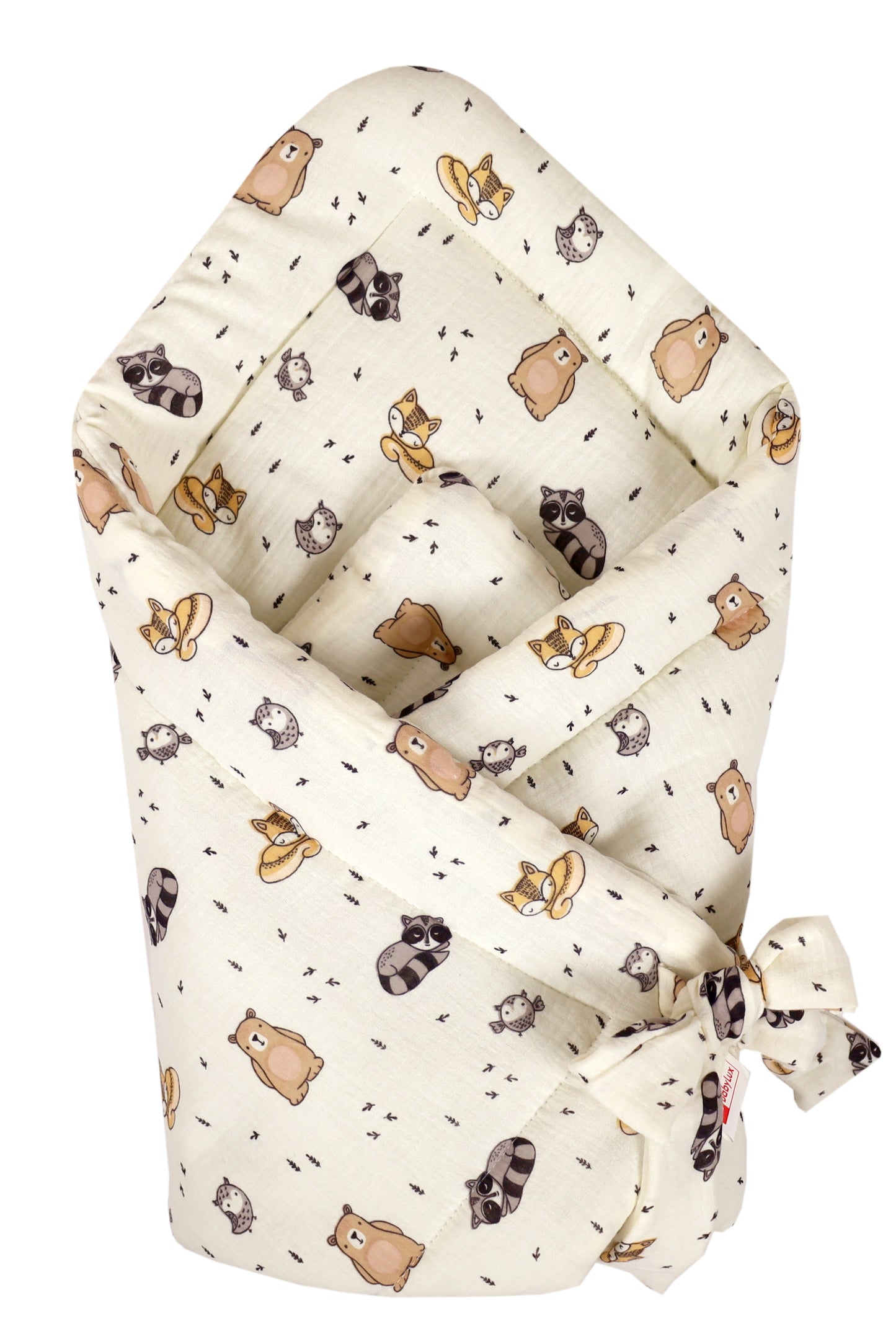 BABYLUX Einschlagdecke Musselin BABYHÖRNCHEN 75 x 75 cm Baby Neugeborene D5 Tierchen