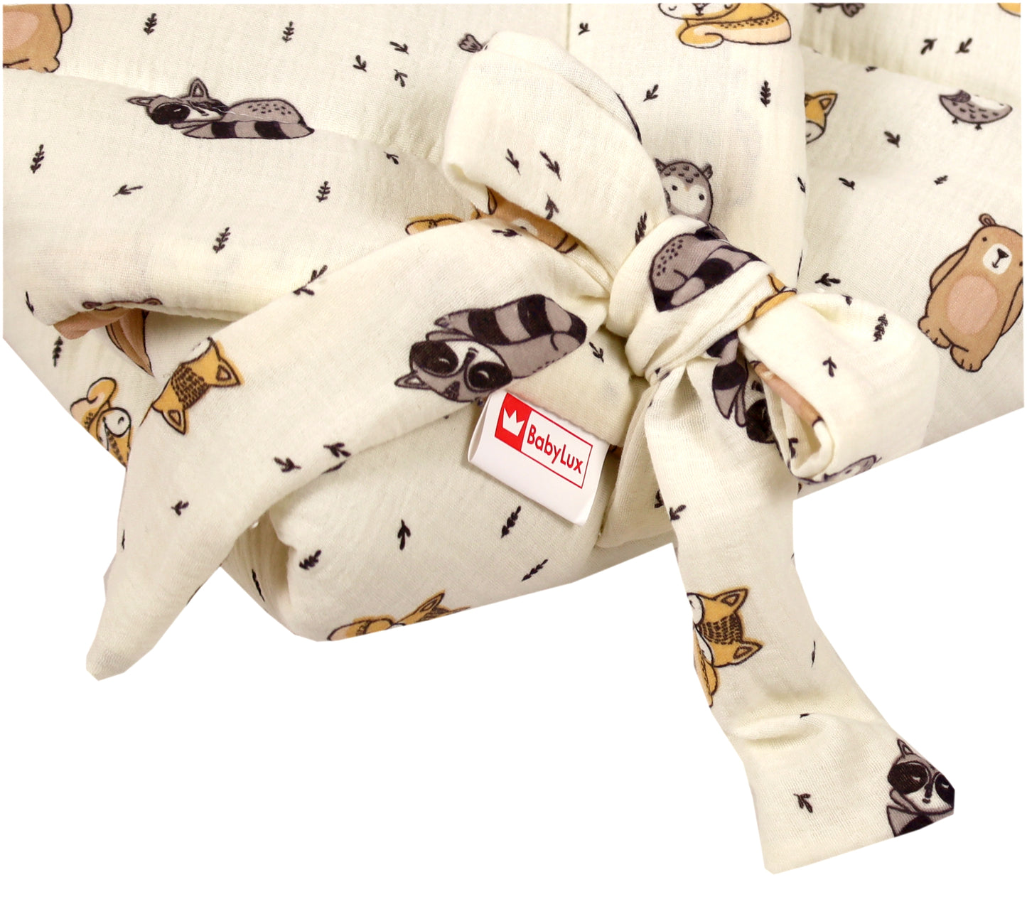 BABYLUX Einschlagdecke Musselin BABYHÖRNCHEN 75 x 75 cm Baby Neugeborene D5 Tierchen