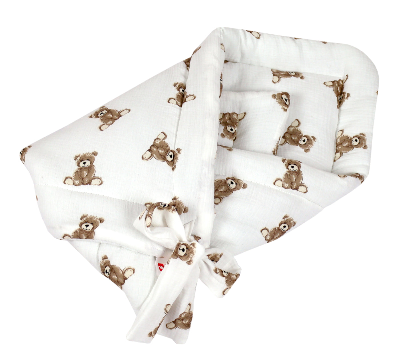 BABYLUX Einschlagdecke Musselin BABYHÖRNCHEN 75 x 75 cm Baby Neugeborene D6 Teddys