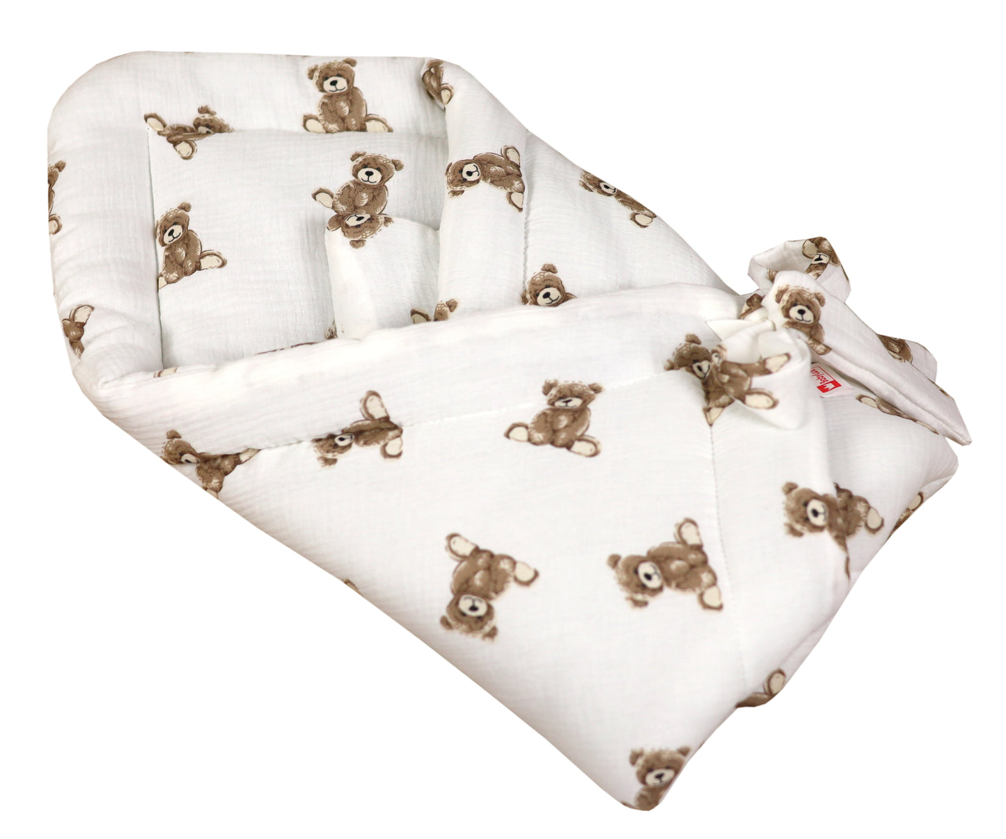 BABYLUX Einschlagdecke Musselin BABYHÖRNCHEN 75 x 75 cm Baby Neugeborene D6 Teddys