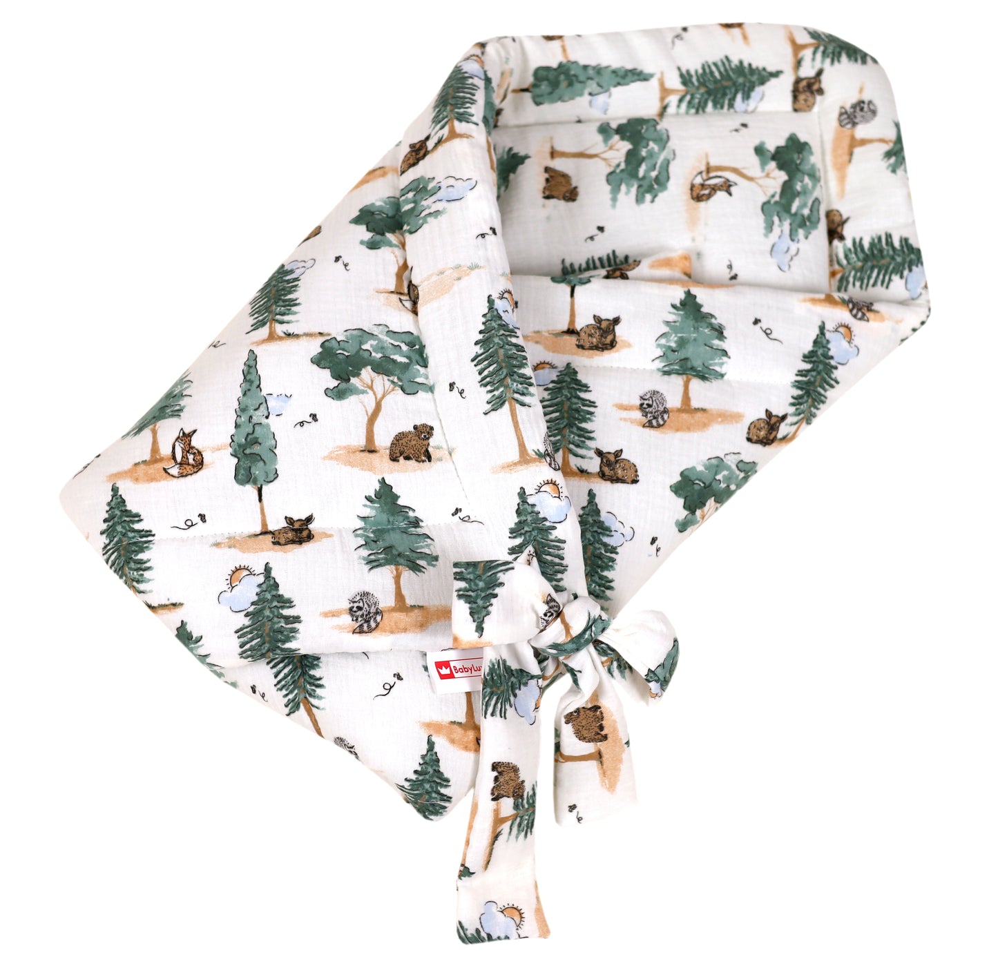 BABYLUX Einschlagdecke Musselin BABYHÖRNCHEN 75 x 75 cm Baby Neugeborene D7 Wald