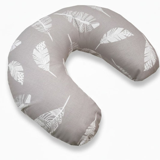 EMI&SAM Stillkissen Klein 60x50cm Stützkissen für Mutter und Baby 12. Grau Feder