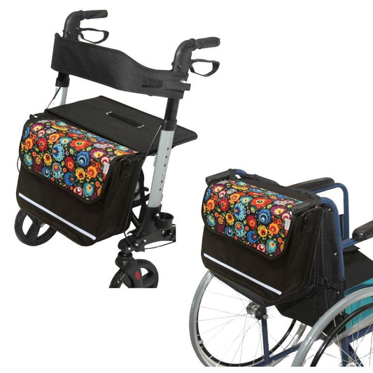 SENIORI Rollator / Rollstuhl Tasche Rollatortasche Rollstuhltasche Universal 6F. Folklore - Flex