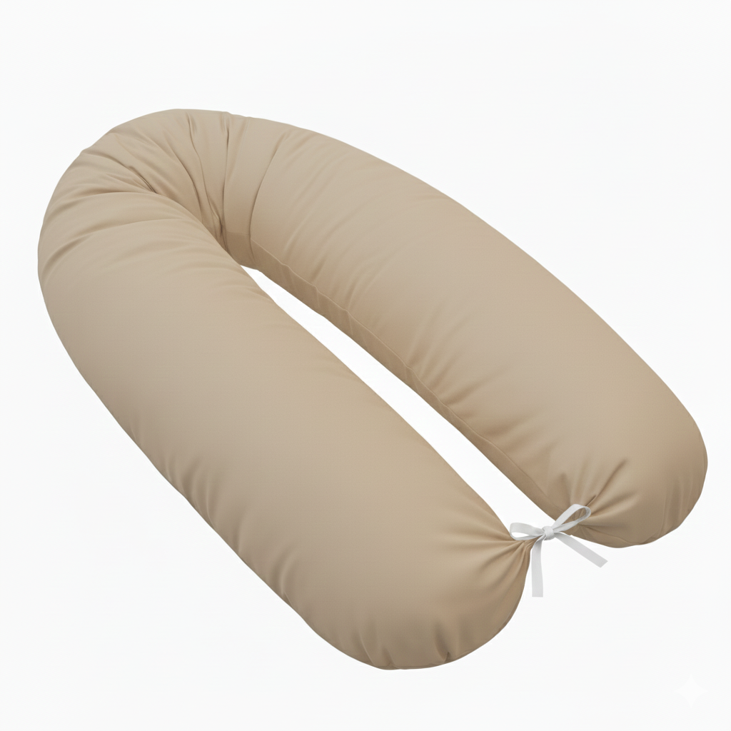 EMI&SAM Stillkissen 170 cm – Lagerungskissen | Ersatzbezug oder Füllung (EPS / Fillball) - Beige