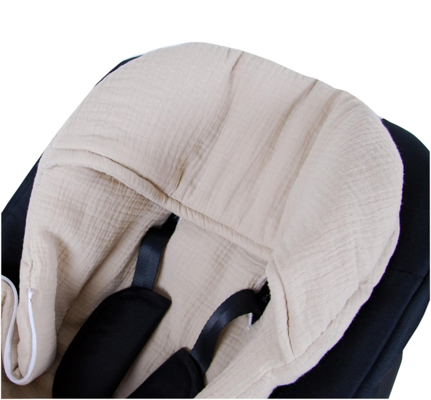 BabyLux Fußsack 90cm Musselin Babyschale Buggy Kinderwagen Musselin - Beige