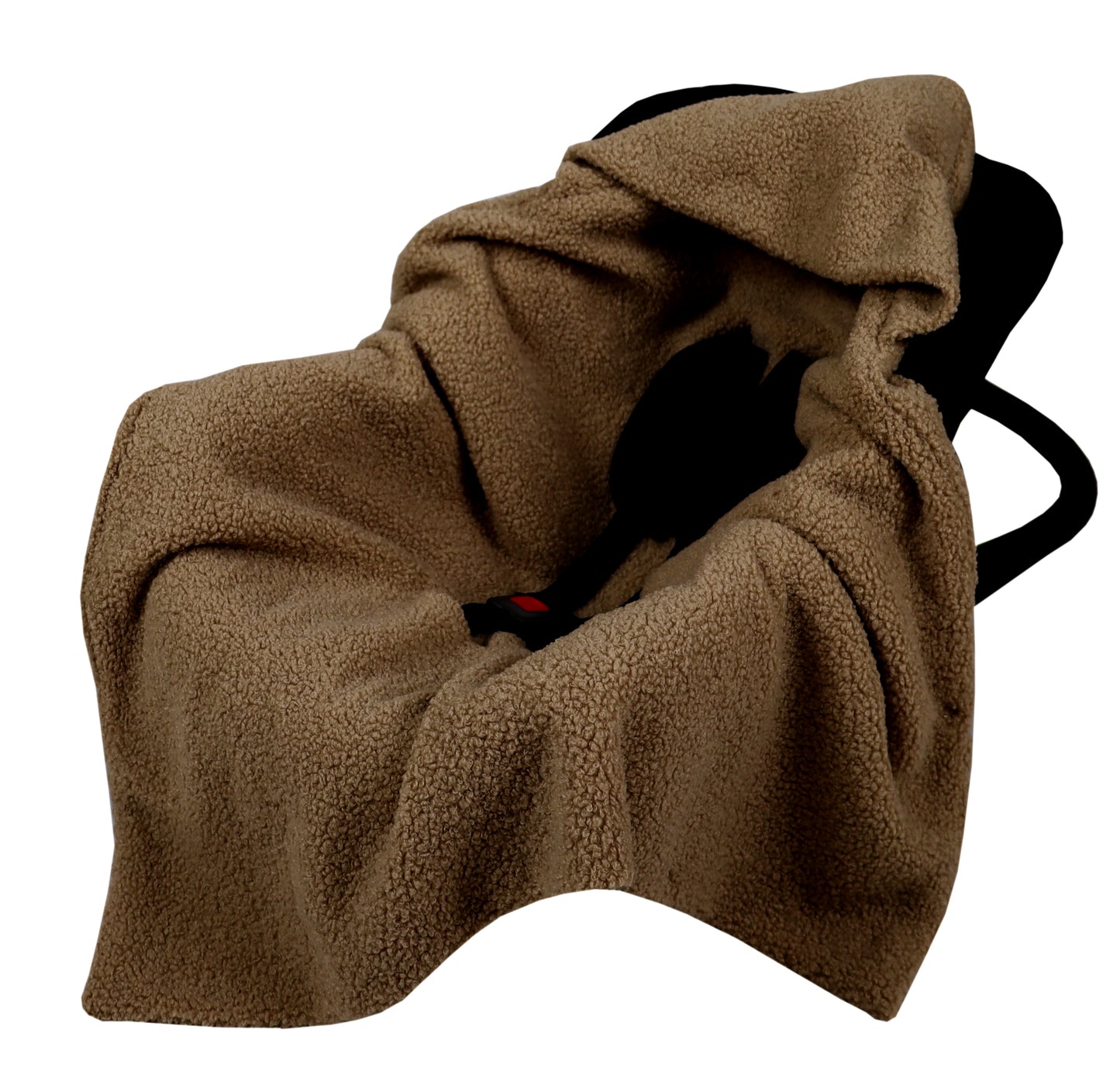 BabyLux Warme Einschlagdecke Bouclé 80x80 cm mit Kapuze für Babyschale Autositz