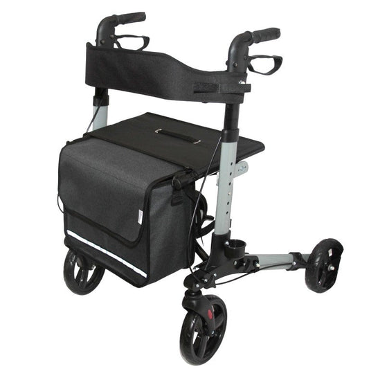 SENIORI Rollator / Rollstuhl Tasche Rollatortasche Rollstuhltasche 3F. Grau - Flex