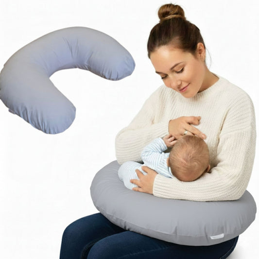 EMI&SAM Stillkissen Klein 60x50cm Stützkissen für Mutter und Baby - Grau