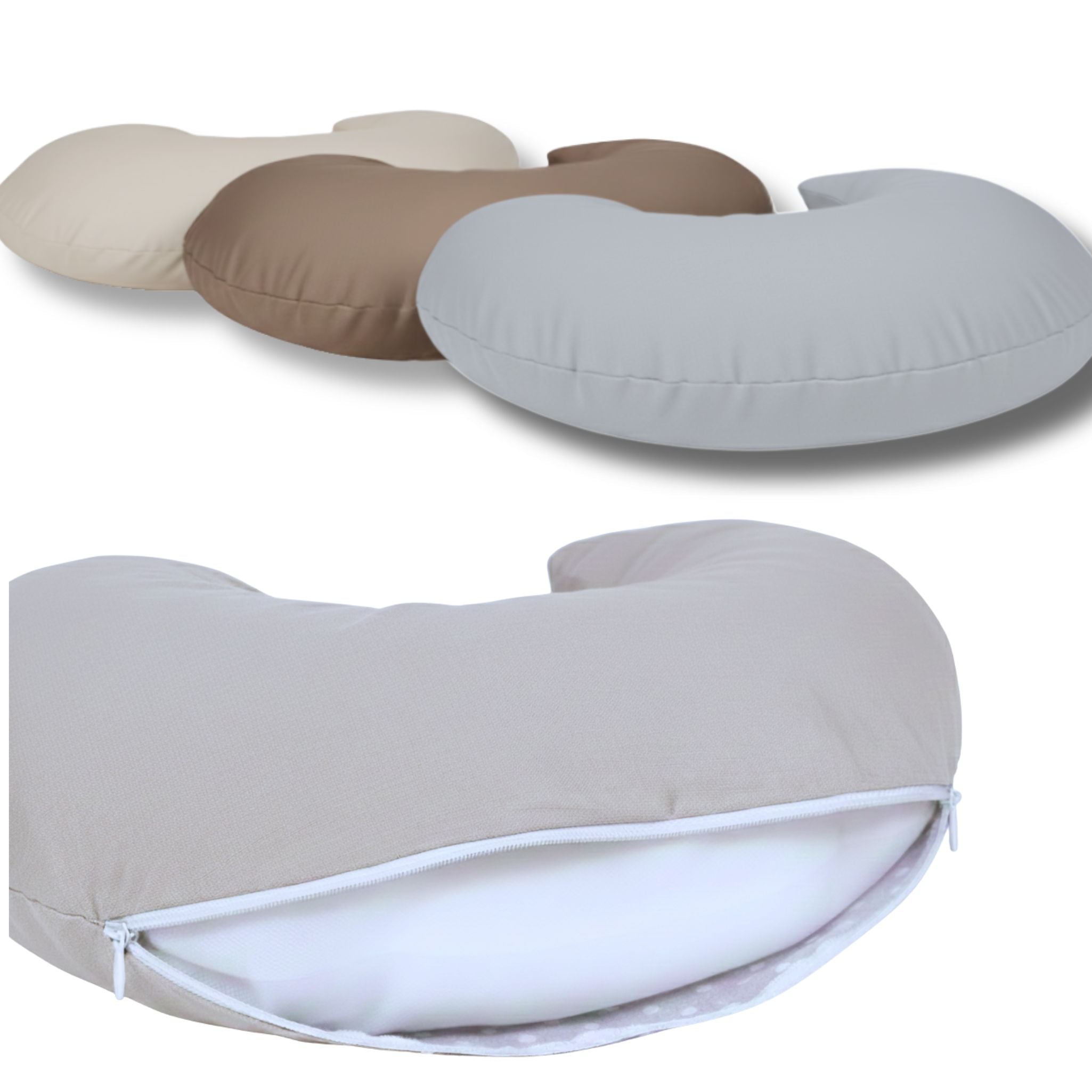 EMI&SAM Stillkissen Klein 60x50cm Stützkissen für Mutter und Baby - Braun