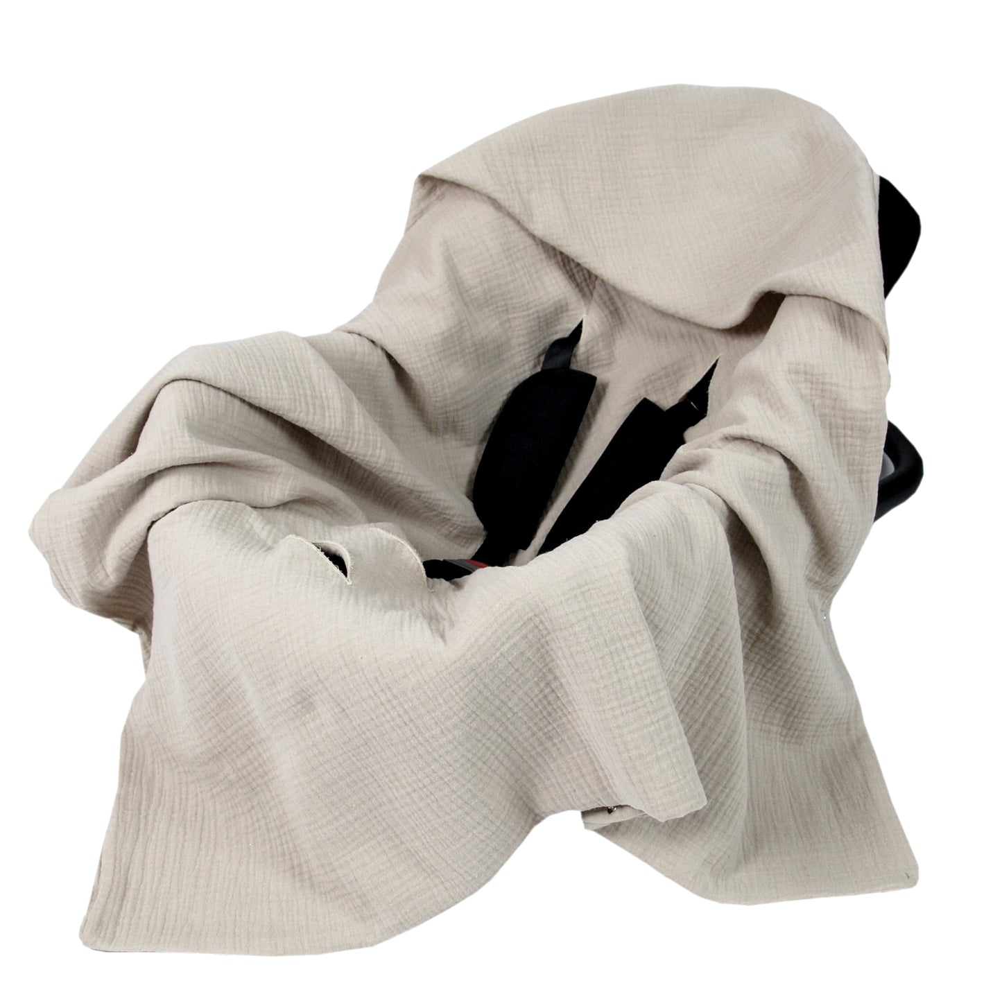Babylux Musselin Einschlagdecke mit Kapuze – 90x90 cm 100% Baumwolle – Atmungsaktiv & Leicht