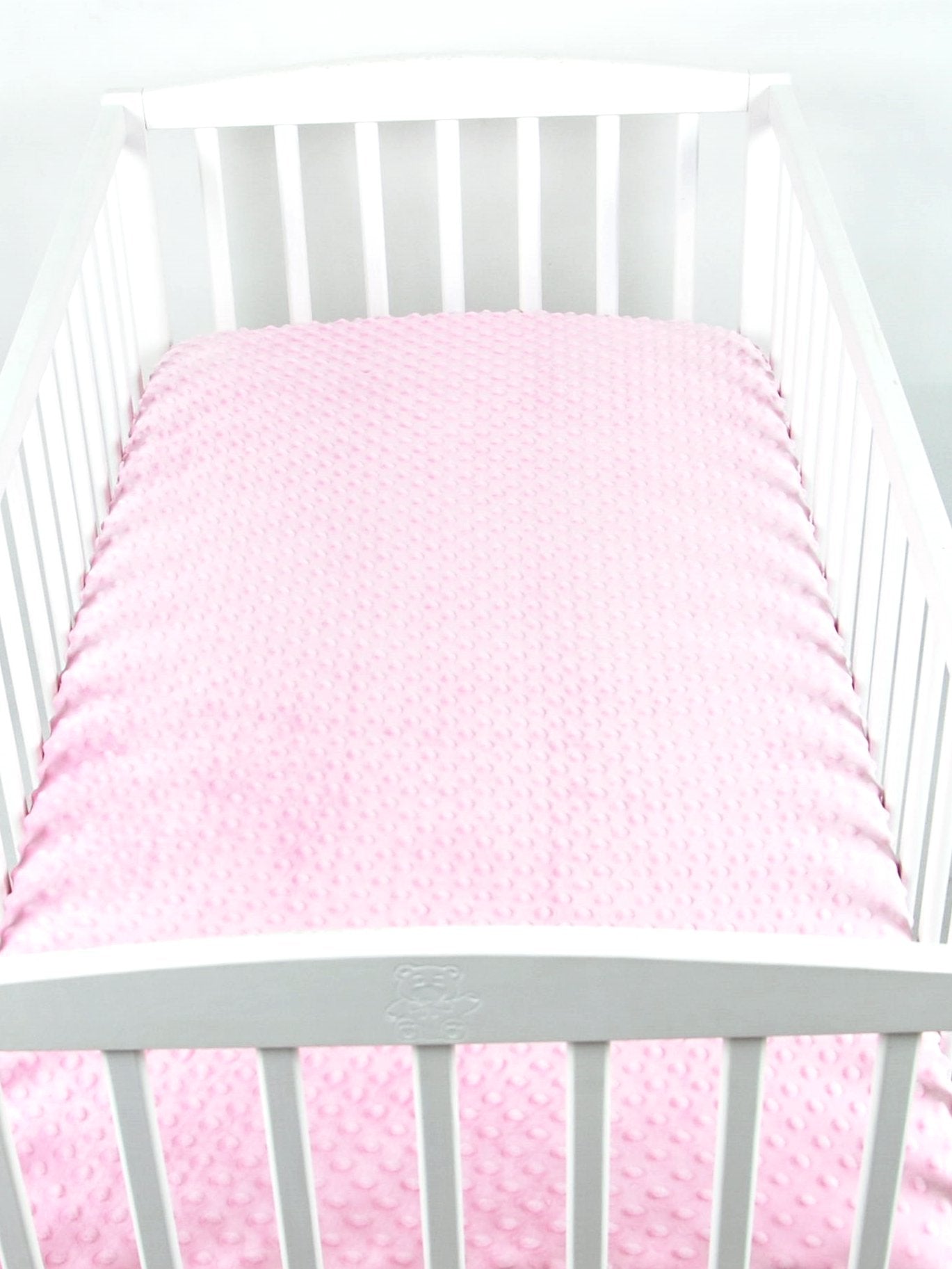 BABYLUX Spannbettlaken für Babybett Kinderbett MINKY 60x120 Rosa