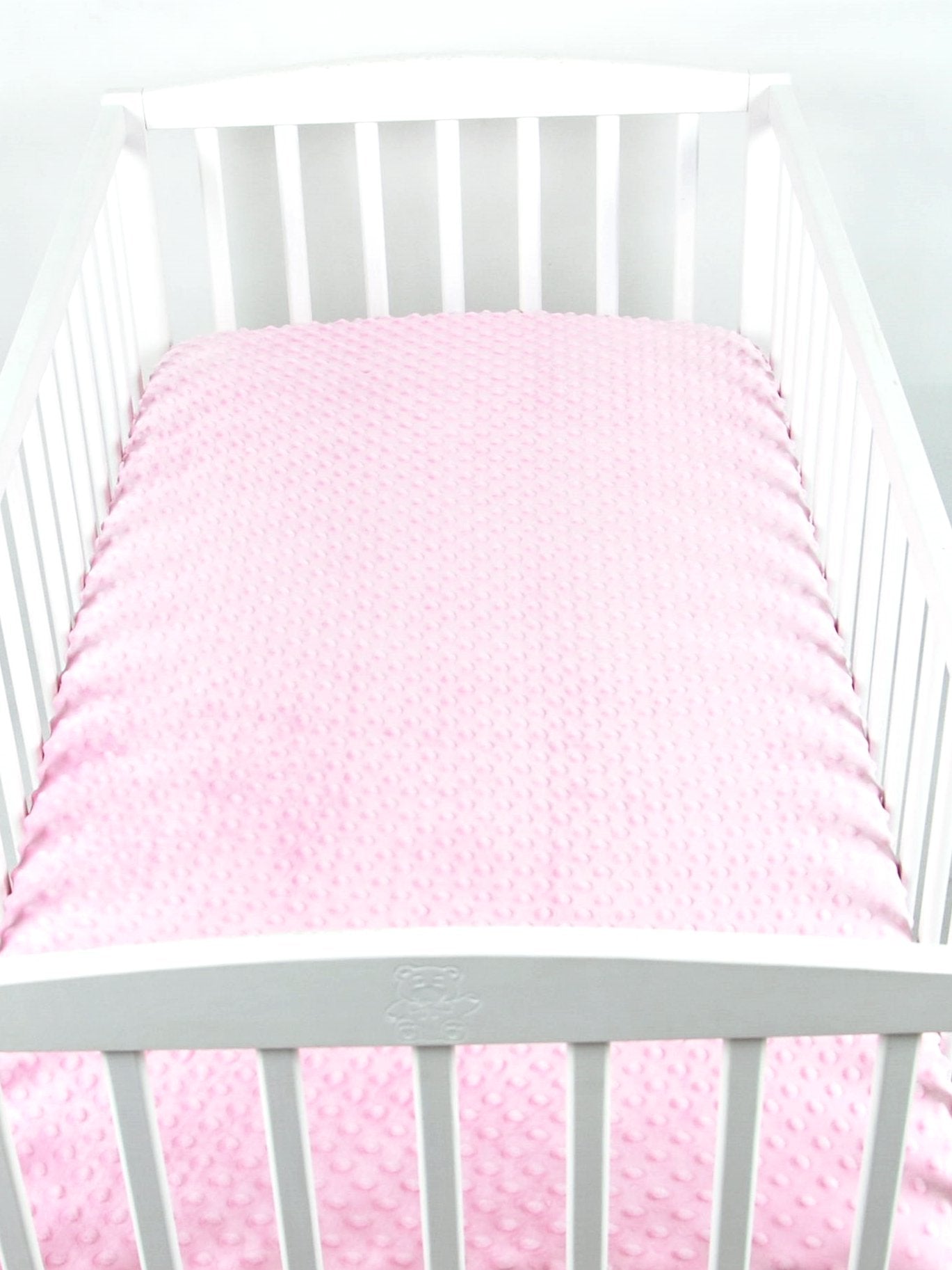 BABYLUX Spannbettlaken für Babybett Kinderbett MINKY 70x140cm Rosa