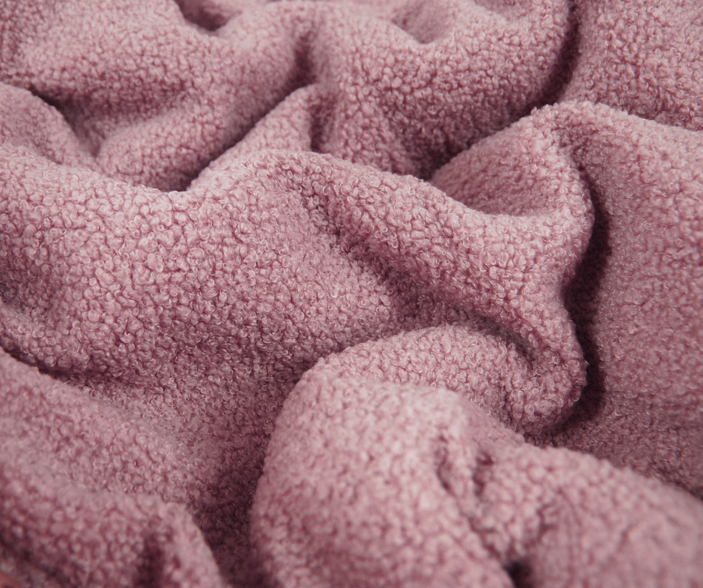 Babylux Kuscheldecke BOUCLÉ 60x75 cm + Kissen – Winter Babydecke für Kinderwagen & Bett – Weich, Warm BD - Rosa