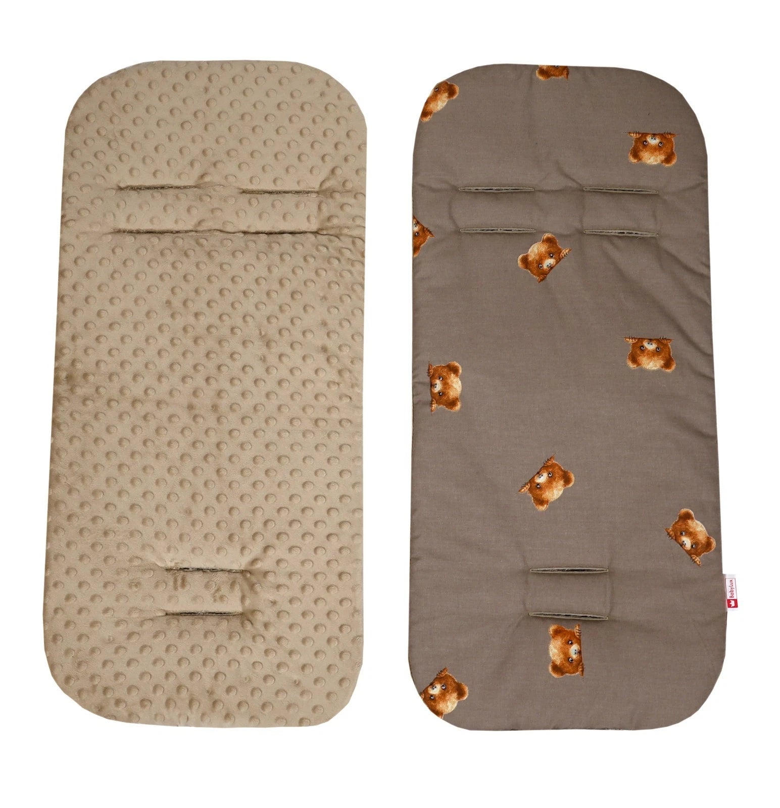 BabyLux Sitzauflage für Kinderwagen Buggy Sitzeinlage Kinderwagenauflage S167 Braun + Bär