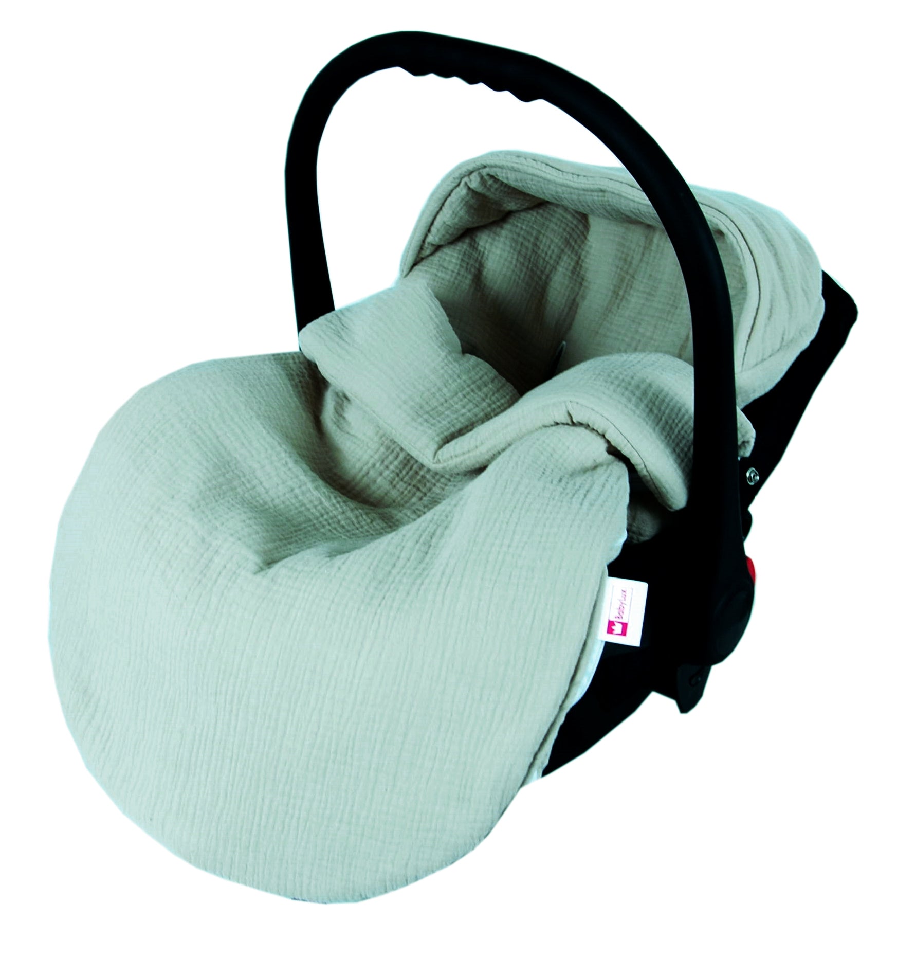 BabyLux Fußsack 90cm Musselin Babyschale Buggy Kinderwagen - Musselin - hell Grün