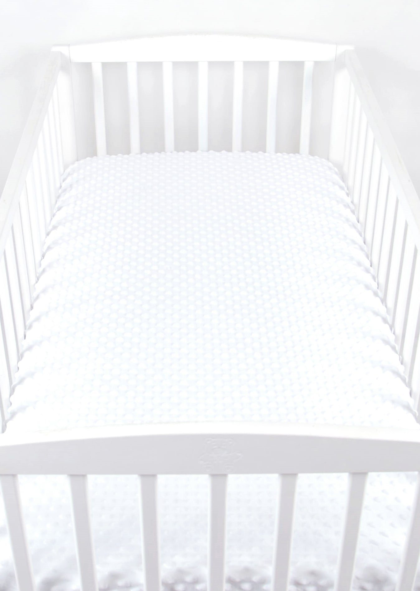BABYLUX Spannbettlaken für Babybett Kinderbett MINKY 60x120 Weiß