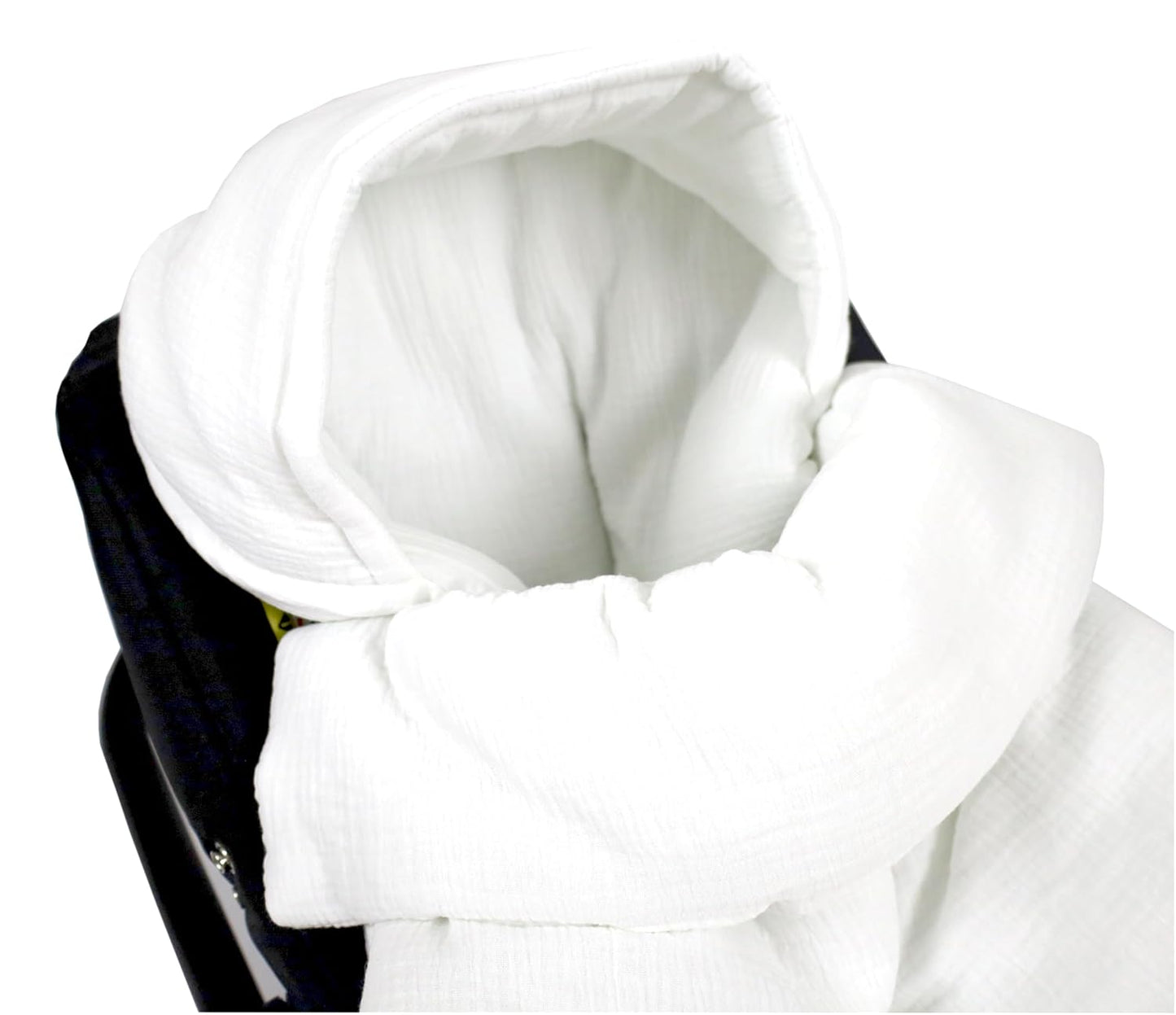 BabyLux Fußsack 90cm Musselin Babyschale Buggy Kinderwagen Musselin - Weiß