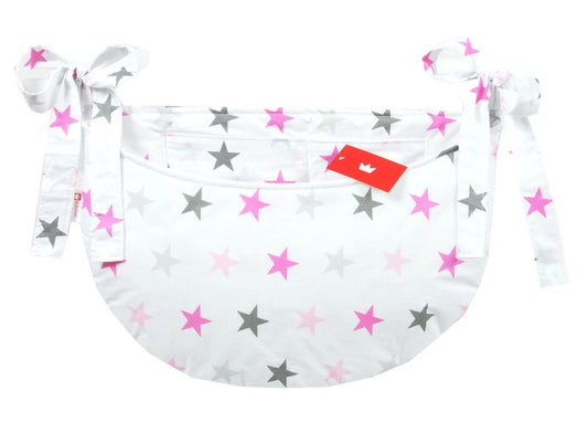 BABYLUX Babybetttasche Organizer BETTTASCHE Spielzeugtasche 93. Sterne Rosa