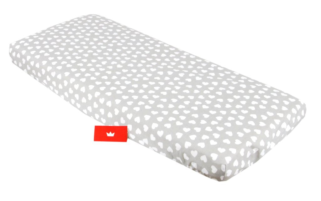 BABYLUX Spannbettlaken 40x90 cm Bettlaken Spannbetttuch Beistellbett 95.Herzen G