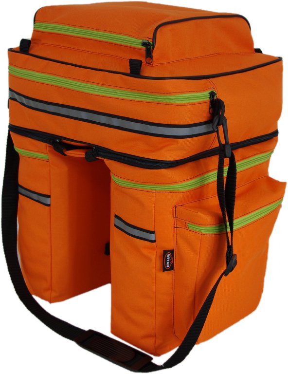 WITAN Gepäcktasche Fahrradtasche Fahrrad Gepäckträger Tasche FT3  Orange/Gelb