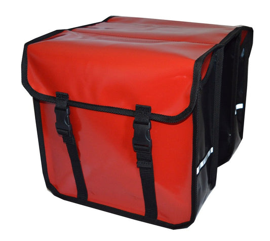 FAHRRADTASCHE Gepäckträgertasche Fahrrad 26" 28" Doppel Tasche PVC Rot