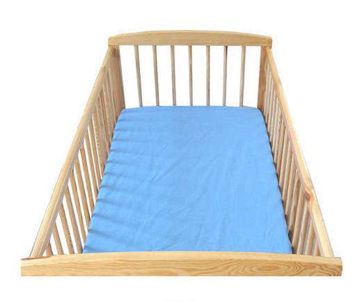 BABYLUX Spannbetttuch 60 x 120 cm Baby SPANNBETTLAKEN Baumwolle Kinderbett Blau