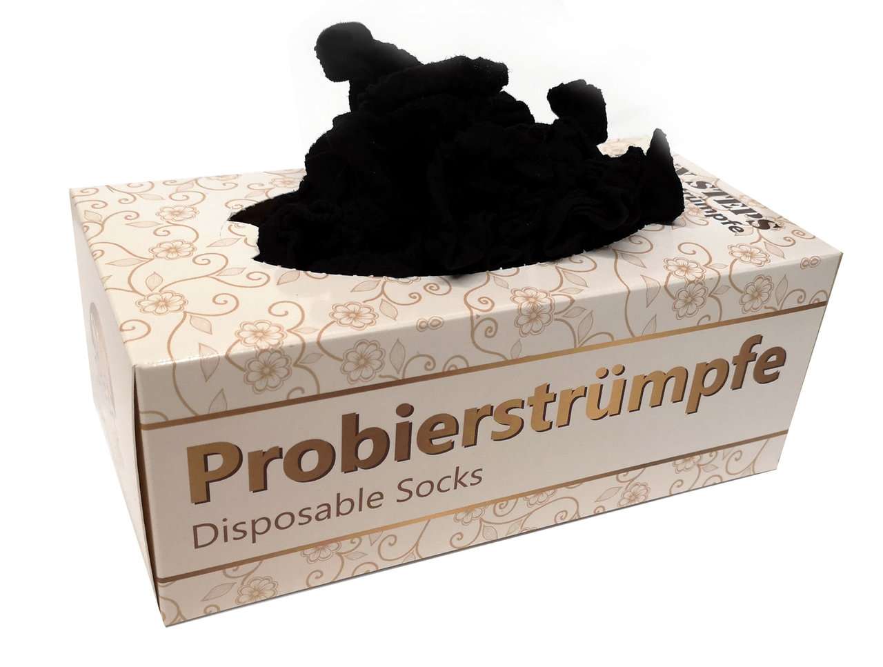 SUN STEPS Probierstrümpfe PROBIERSOCKEN Probiersöckchen 2000 Stück SCHWARZ