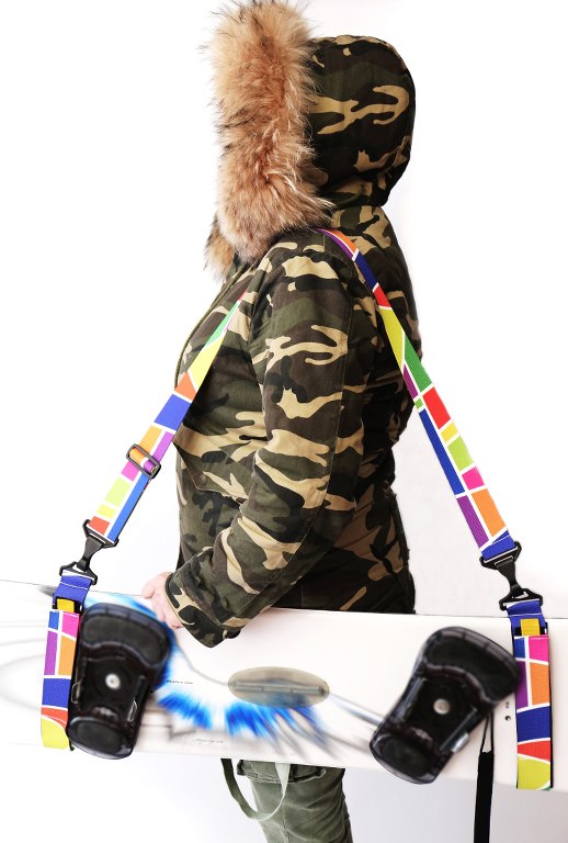 Ski Snowboard TRAGEGURT Schultergurt Erwachsene Kinder Zubehör 4. Bunt