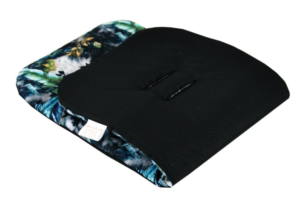 BABYLUX Matratze für Kinderwagen Buggy Sitzauflage Doppelseitig 84. Schwarz + Mi