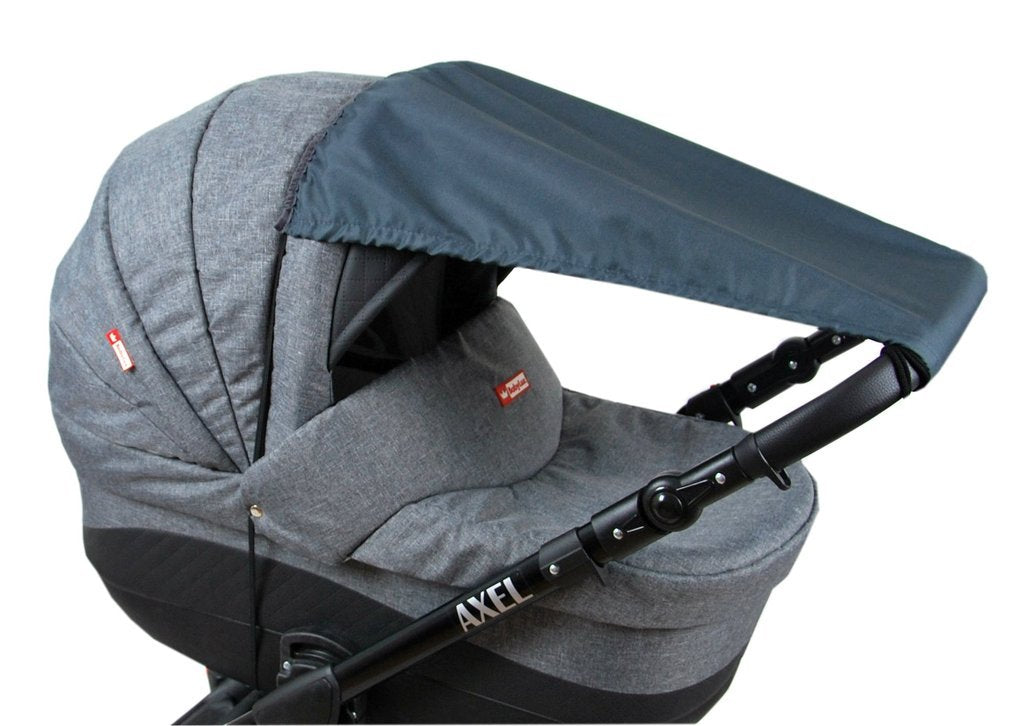 BABYLUX Sonnenschutz SONNENSEGEL für Kinderwagen UNI Buggy UV Schutz Graphit