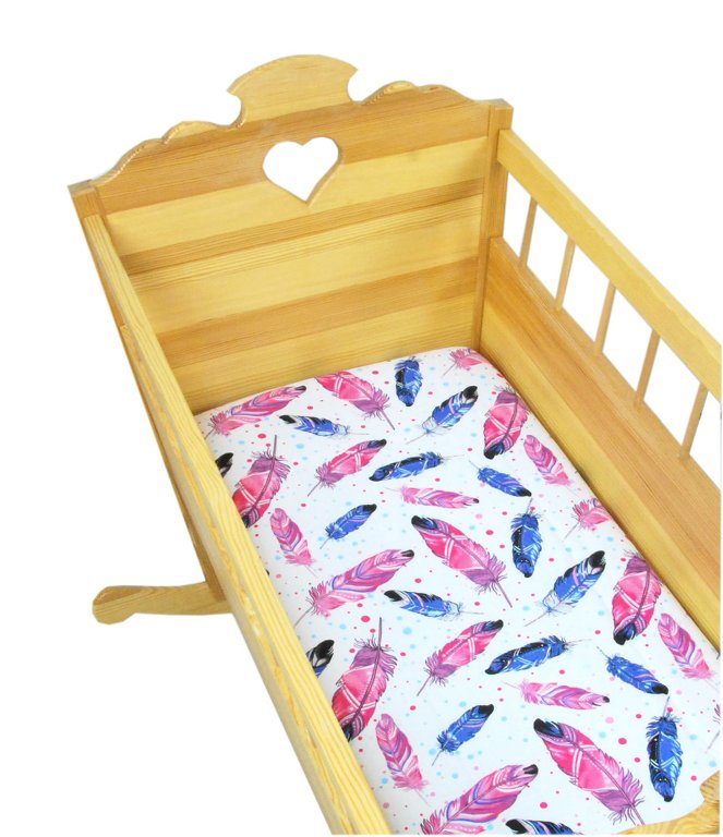 BABYLUX Spannbettlaken 40x90 cm Bettlaken Spannbetttuch Beistellbett 99. Feder