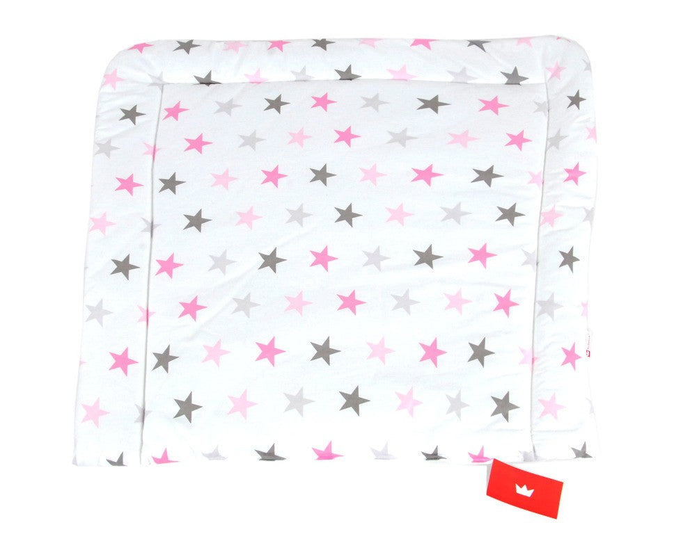 BABYLUX Wickelauflage Baby Wickeltisch Wickelunterlage 80x70 cm 93 - Sterne Rosa