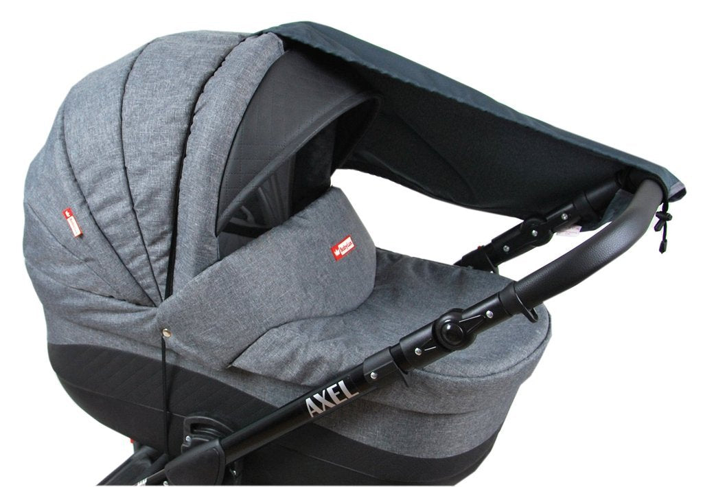 BABYLUX Sonnenschutz SONNENSEGEL für Kinderwagen UNI Buggy UV Schutz Graphit