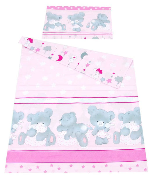 BABYLUX Kinderbettwäsche 2 Tlg. 100 x 135cm Bettwäsche 78. Bäre Rosa