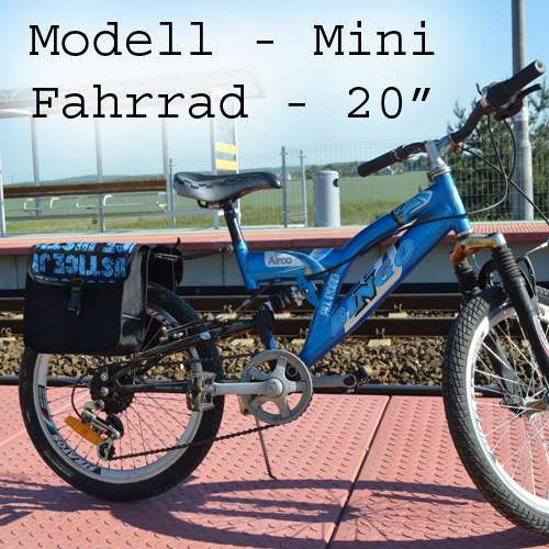 FAHRRADTASCHE Fahrrad 14-20'' Kinder Satteltasche Doppel 3.Mini -Eule hell