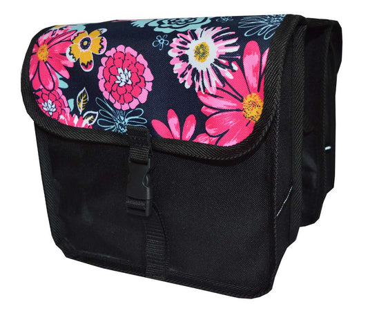 FAHRRADTASCHE Fahrrad 14-20'' Kinder Satteltasche Doppel 8. Mini - Blumen