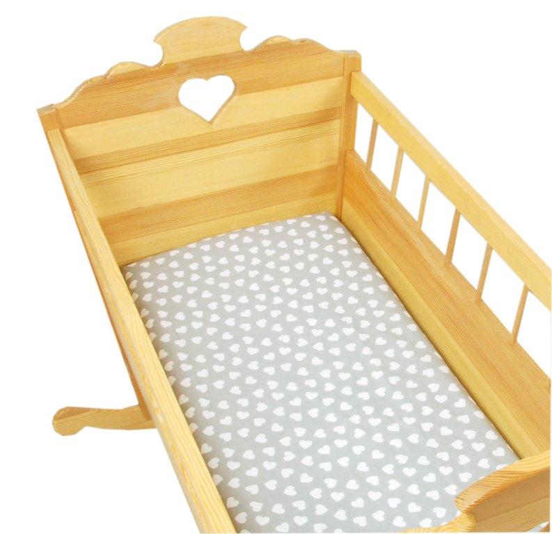 BABYLUX Spannbettlaken 40x90 cm Bettlaken Spannbetttuch Beistellbett 95.Herzen G