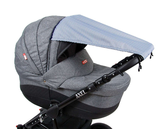 BABYLUX Sonnenschutz SONNENSEGEL für Kinderwagen Buggy UV Schutz 71. Magic Grey