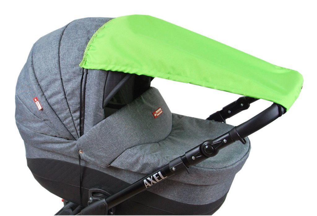 BABYLUX Sonnenschutz SONNENSEGEL für Kinderwagen UNI Buggy UV Schutz Grün