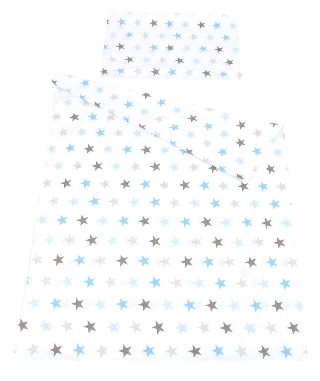 BABYLUX Kinderbettwäsche 2 Tlg. 100 x 135cm Bettwäsche 94. Sterne Blau