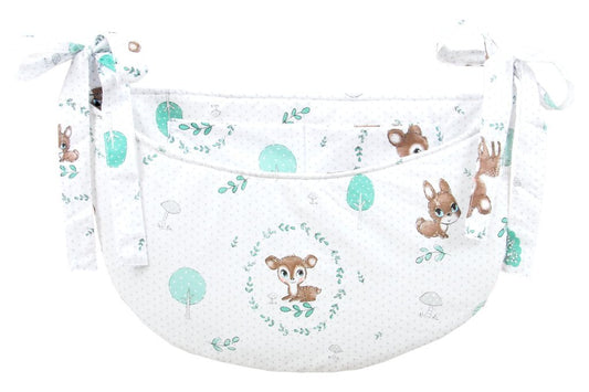 BABYLUX Babybetttasche Organizer BETTTASCHE Spielzeugtasche 120. Wald Reh