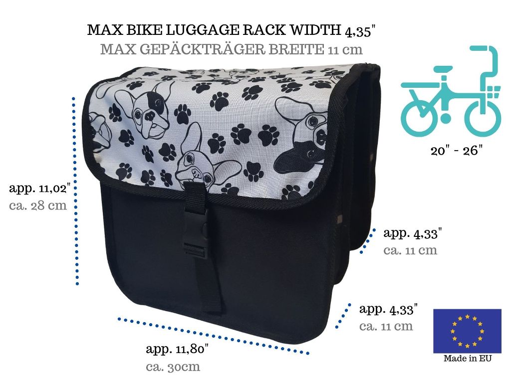 fahrradtasche gepäckträger kinder FAHRRADTASCHE Fahrrad 20-26'' Kinder Satteltasche Doppel 50 - Midi