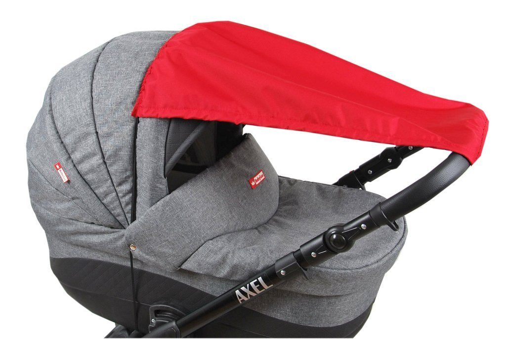 BABYLUX Sonnenschutz SONNENSEGEL für Kinderwagen UNI Buggy UV Schutz Rot