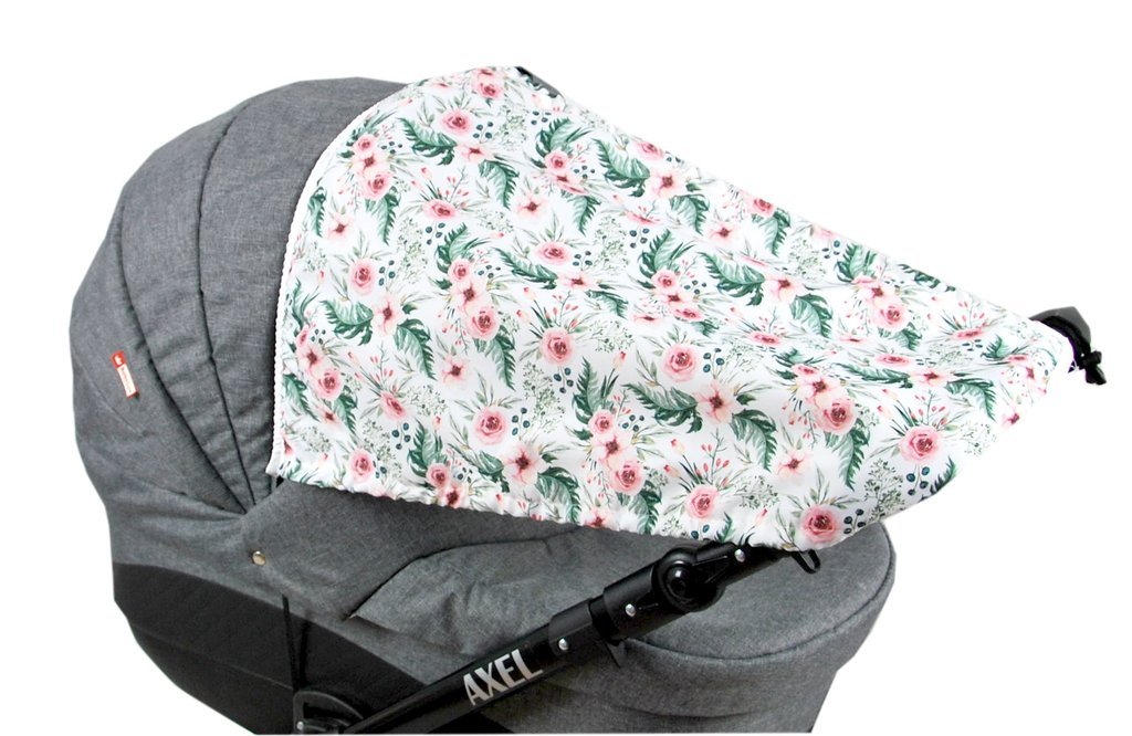 BABYLUX Sonnenschutz SONNENSEGEL für Kinderwagen Buggy UV Schutz 73. Blumen