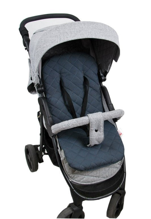 BABYLUX Matratze für Kinderwagen Buggy Sitzauflage Doppelseitig 4. Grau Pik