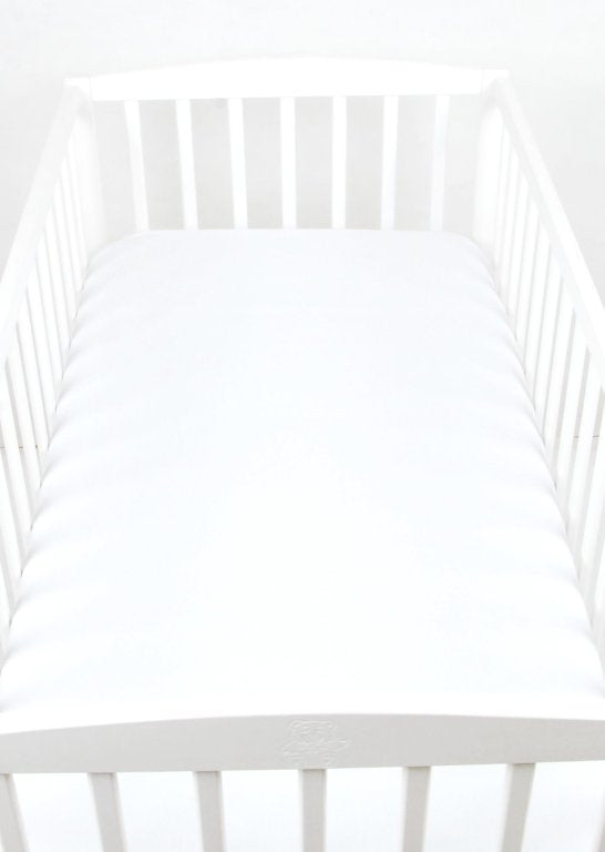 BABYLUX Spannbetttuch 70 x 140 cm Baby SPANNBETTLAKEN Baumwolle Kinderbett Weiß